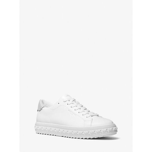 Michael Kors Shoes - Michael Kors Grove Leather Sneaker Optic White - 11